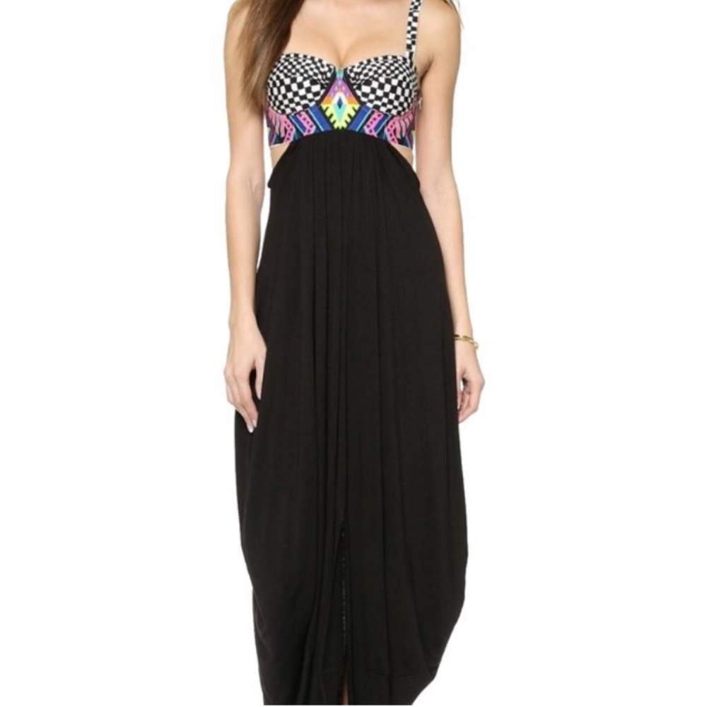 MARA HOFFMAN EMBROIDERED MAXI DRESS